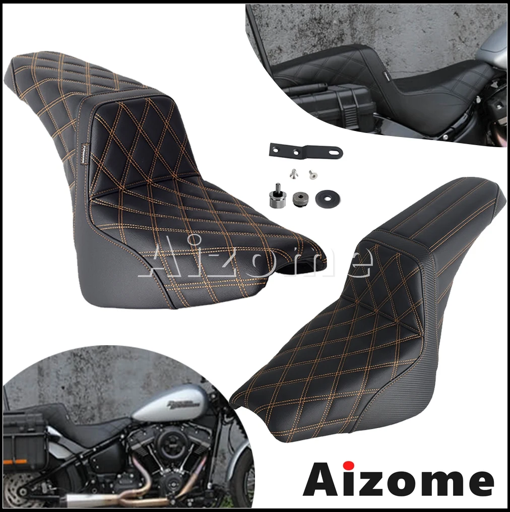 Мотоциклетная подушка для двух сидений Harley Softail Standard FXST FLDE Heritage Classic 114 FLHC FLHCS 2018-up PP