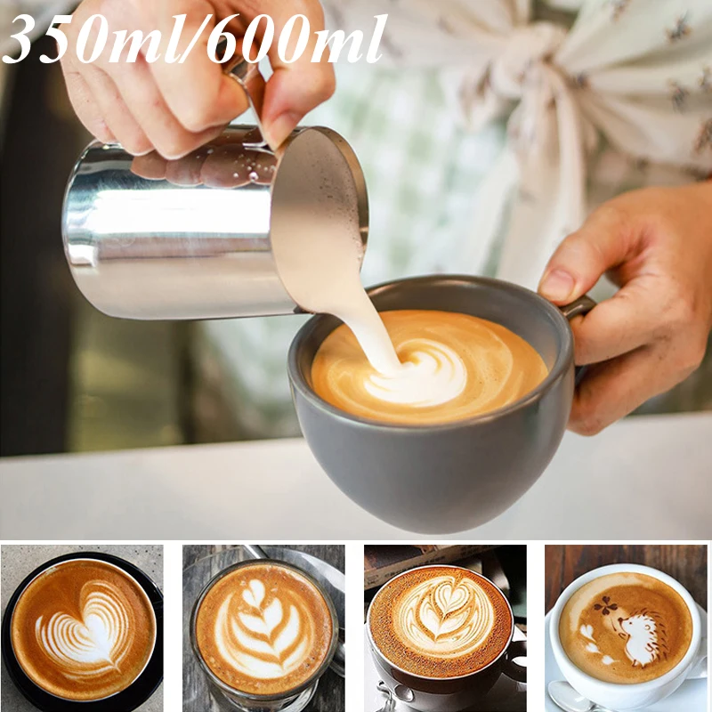 

350/600ML Creative 304 Stainless Steel Coffee Pitcher Milk Frothing Cups Cream Maker Barista Craft Espresso Latte Art Jug Tools