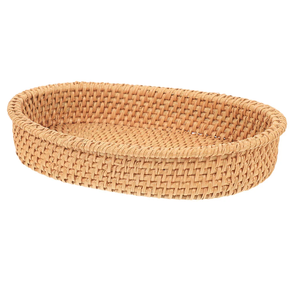 

Basket Wicker Bread Baskets Oval Bowl Decorative Cornucopia Storage Rustic Rattan Fruit Restaurant Egg Easter Serving