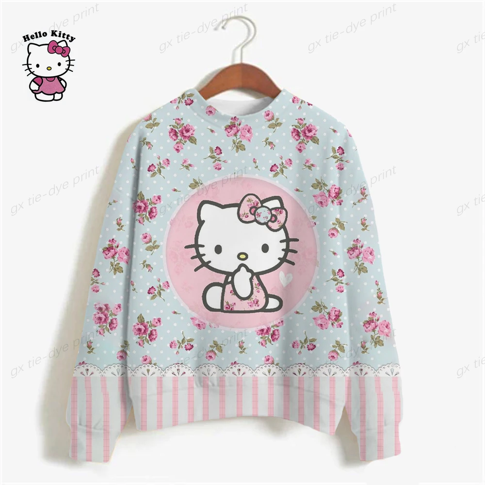 

Толстовка Женская с длинным рукавом и принтом HELLO KITTY
