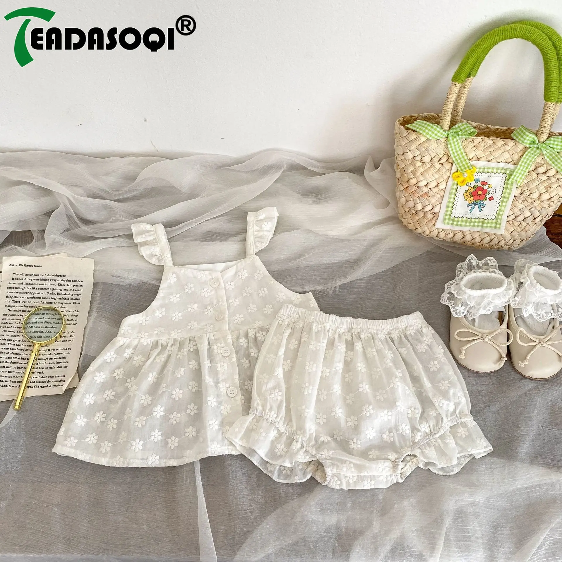 

Style for Cute 0-3Y Kids Newborn Baby Girl Floral Ruffle Top +Shorts Set - Cotton Infant Toddler Clothing Sling Shirts Princess