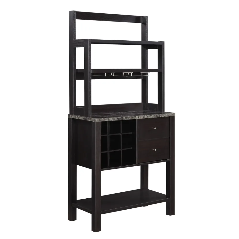 

Newport Serving Bar, Espresso/Faux Marble