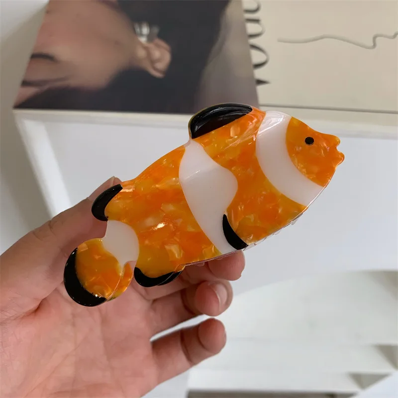 Заколка для волос в виде милых морских животных заколка рыбки-клоуна морской