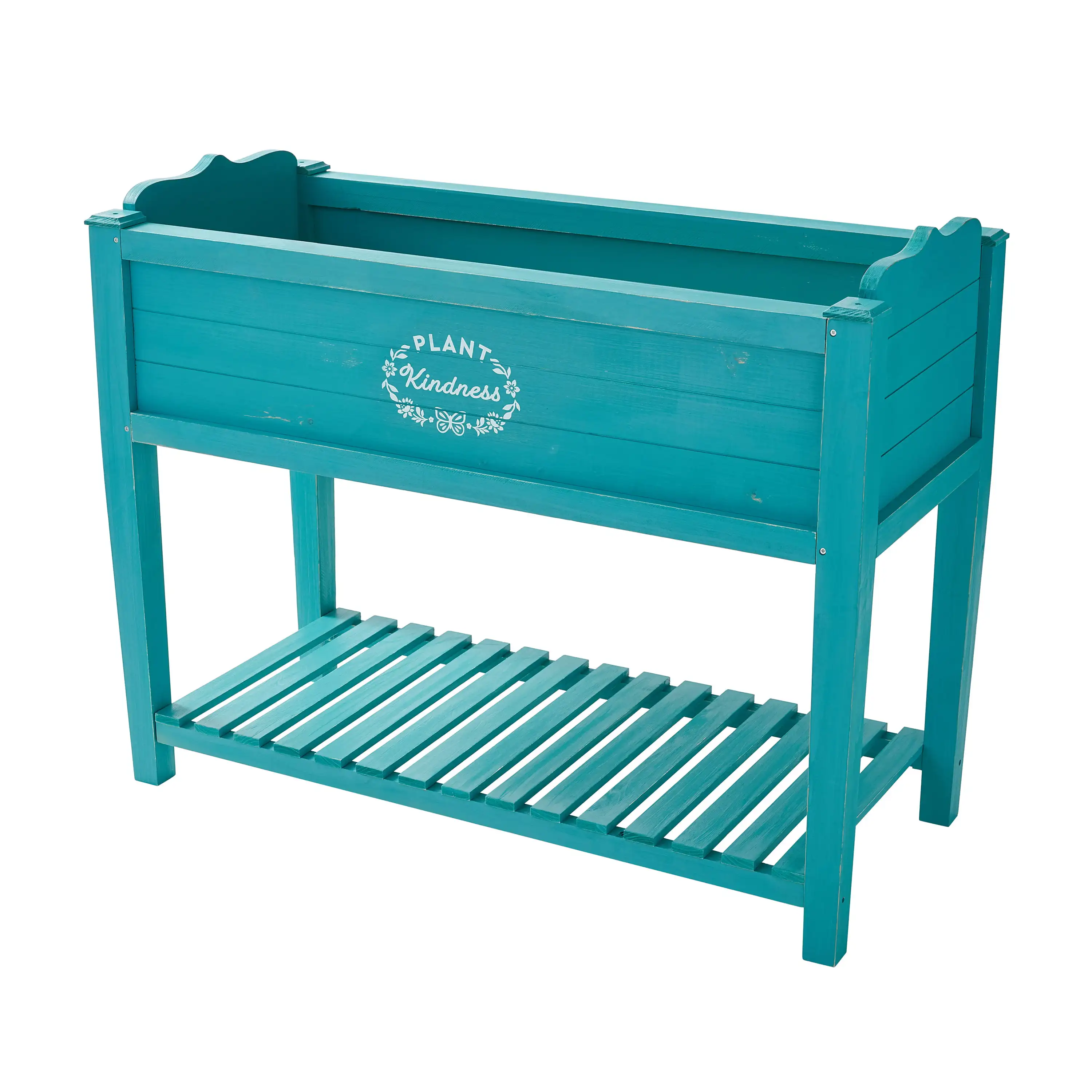 

,The Pioneer Woman Blue Wood Raised Garden Bed, 40.2" L X 18.2" W X 32" H