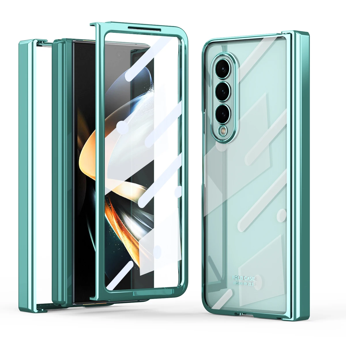 

Plating Clear Full Protection Case for Samsung Galaxy Z Fold 4 5 5G Fold4 Fold5 Fold3 Fold 3 2 fold2 Zfold4 Tempered Glass Film