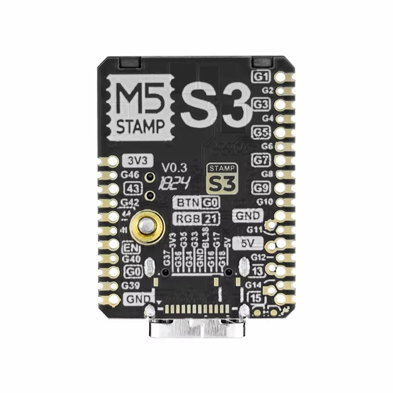 Фото Модуль M5stamp ESP32S3A, встраиваемый модуль ESP32-S3, основная плата IoT, 8 МБ Flash, 23xGPIO, улучшенная антенна - A69M №3