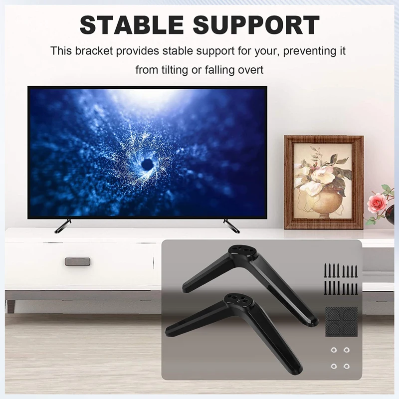 Base Stand For TCL Smart TV - 32In 40In 43In 49In 50In 55In 32S305 32S301 32S303 32S4610R 32S3850 32S3850A With Screw