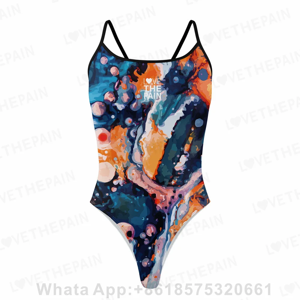 

Love The Pain Women One-piece Swimsuit Open Water Pro Training Swimwear Summer Beach Casual Swimwear Functional Sports Bikini