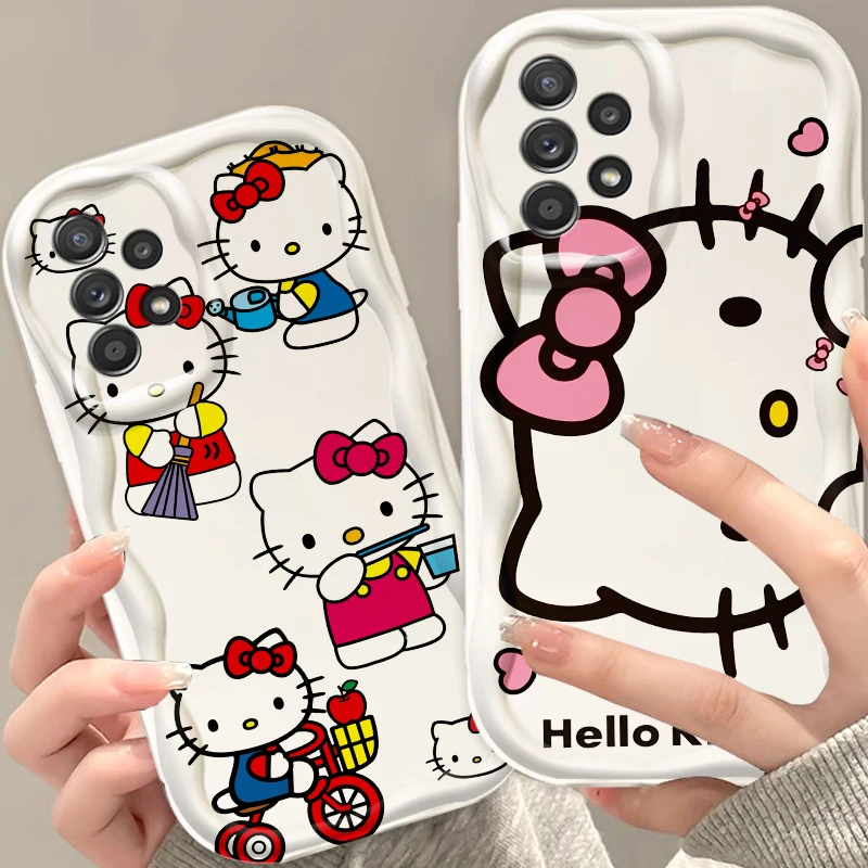 Чехол для телефона из ТПУ с рисунком Hello Kitty Samsung A55 A54 A53 A52 A35 A34 A33 A32 A25 A24 A23 A22 A21S A15 A13