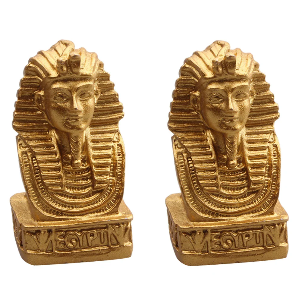

2pcs Egypt Statue Adornment Creative Art Collection Decor Egypt Sculpture