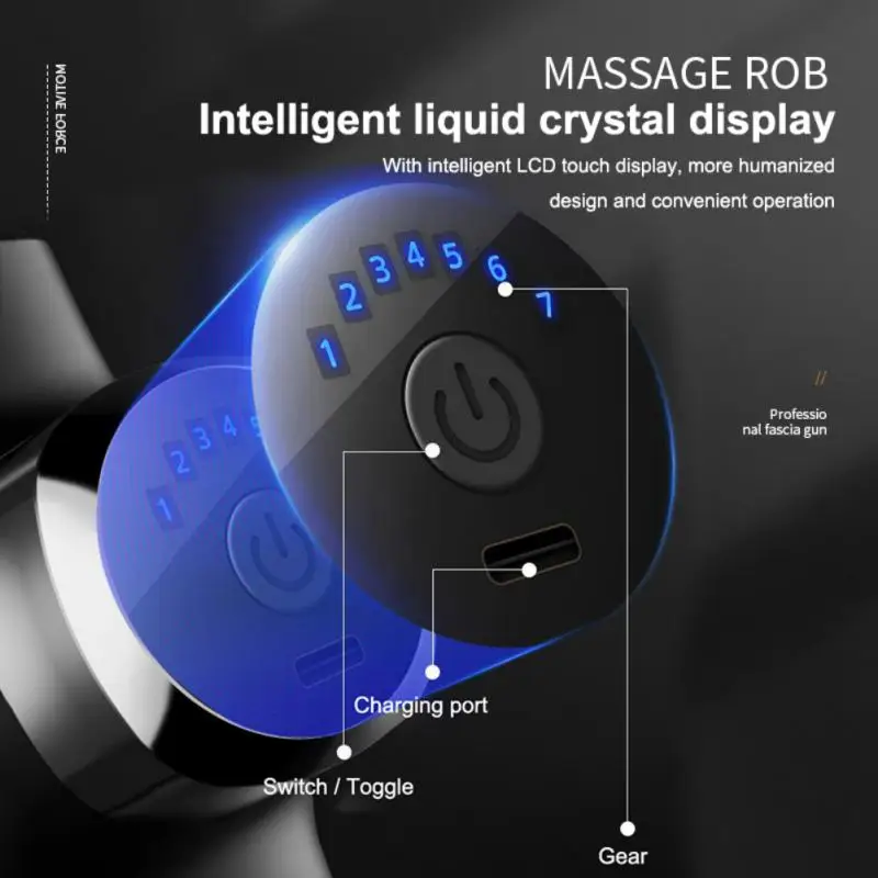 

Фитнес-пистолет для облегчения боли тела с Usb-портом и ЖК-дисплеем