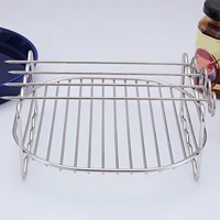 air fryer rack double layer double layer air fryer accessories with skewers multi purpose stainless steel grill stand for baking