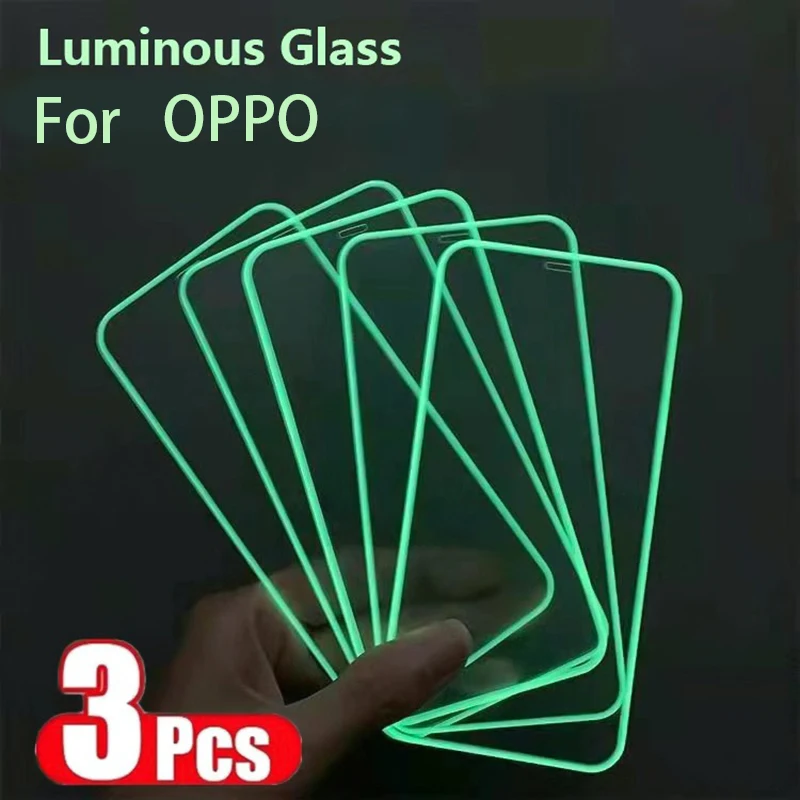 

Luminous Screen Protectors For OPPO Realme 8 7 6 5 3 i Pro A72 A73 A53 A52 A51 A54 A55 A32 A31 A11 A12 C3 Glowing Tempered Glass