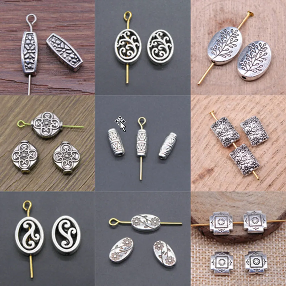 

Engraved small beads charms for jewelry making handmade Supplies for jewelry Pendant DIY