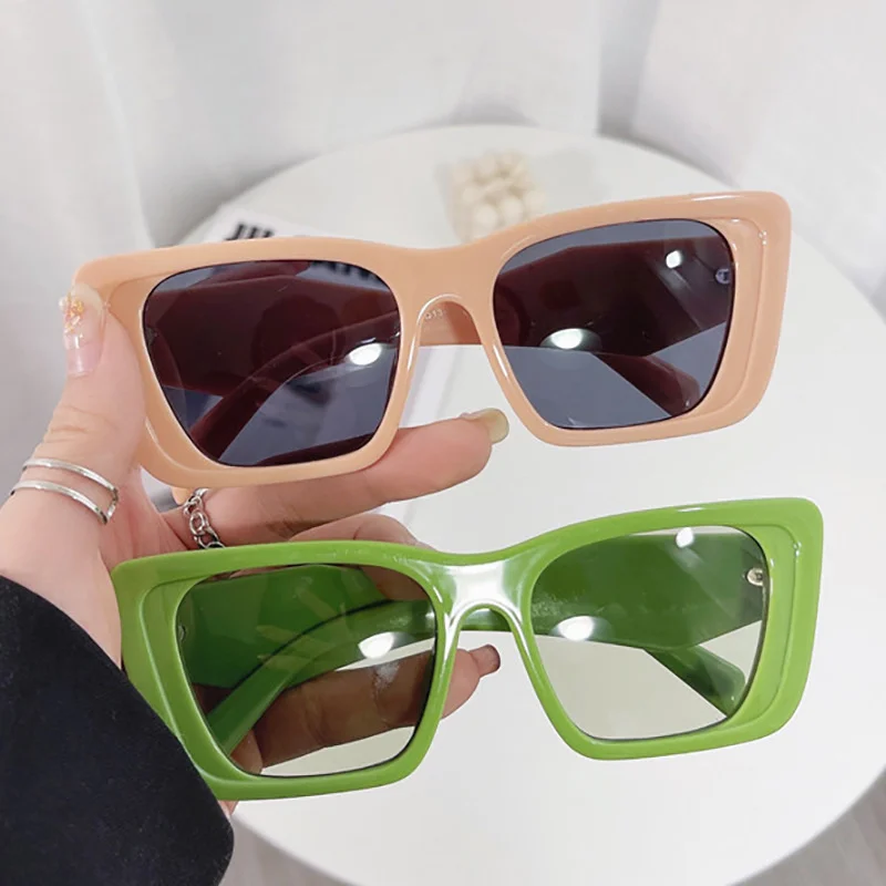 

LONSY Retro Rectangle Square Sunglasses Women Luxury Brand Oversized Large Frame Sun Glasses Female Oculos De Sol Feminino UV400