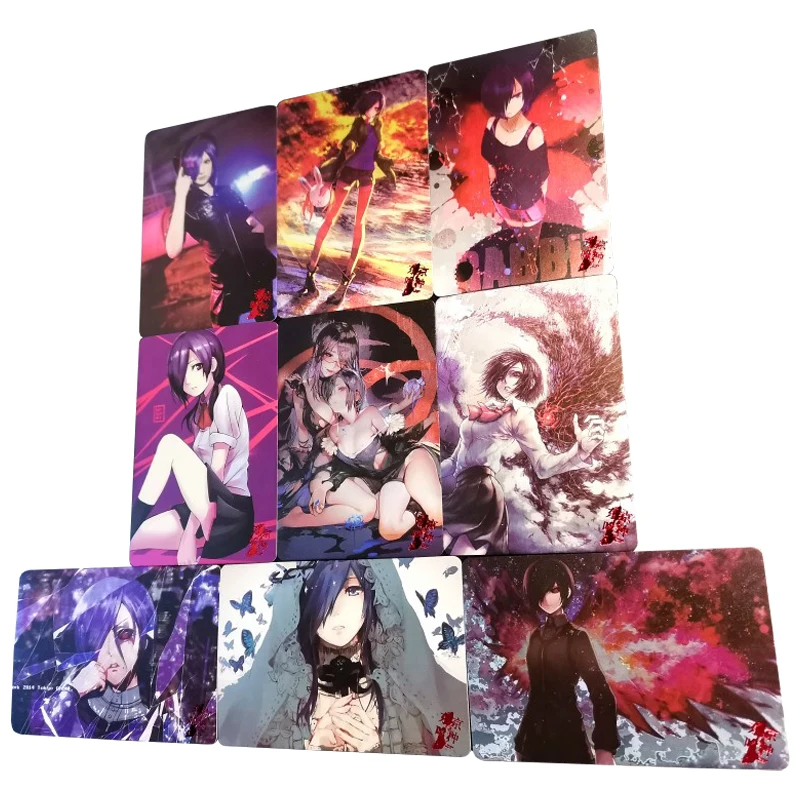 9 шт./компл. Токийский Гуль флэш-карты Touka Kirishima Аниме Девушки ACG сексуальные Kawaii