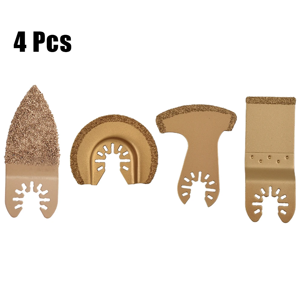 

4pcs Oscillating Multi Tool Blades Multitool Saws Multitool Blades For Polishing Cement Grit Grinding And Removing Grout