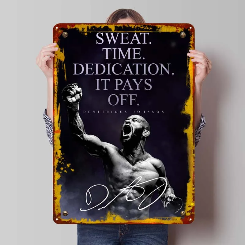 Жестяная вывеска Demetrious Johnson спортивный плакат декор для декора комнаты