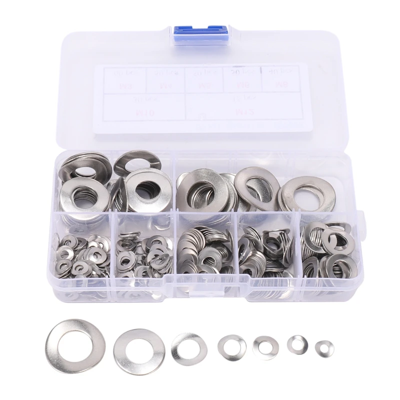 

Hot Sale 295 Pcs 304 Stainless Steel Spring 2 Wave Washer Gasket Assortment Kit (M3 M4 M5 M6 M8 M10 M12)