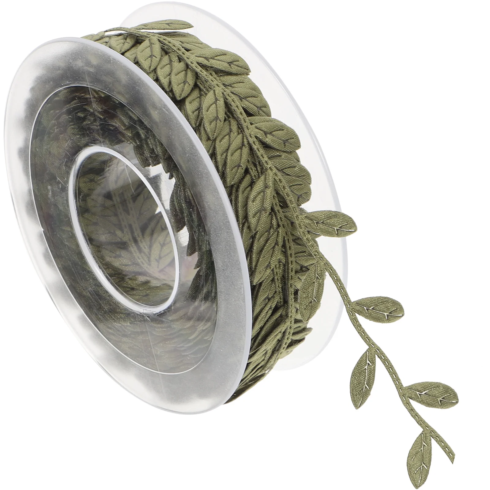 

15 M Clothes Edging Trims Green Leaf Ribbon Artificial Wreath Sewing Trim Ribbon Macrame Decor Vine DIY Leaf Headband