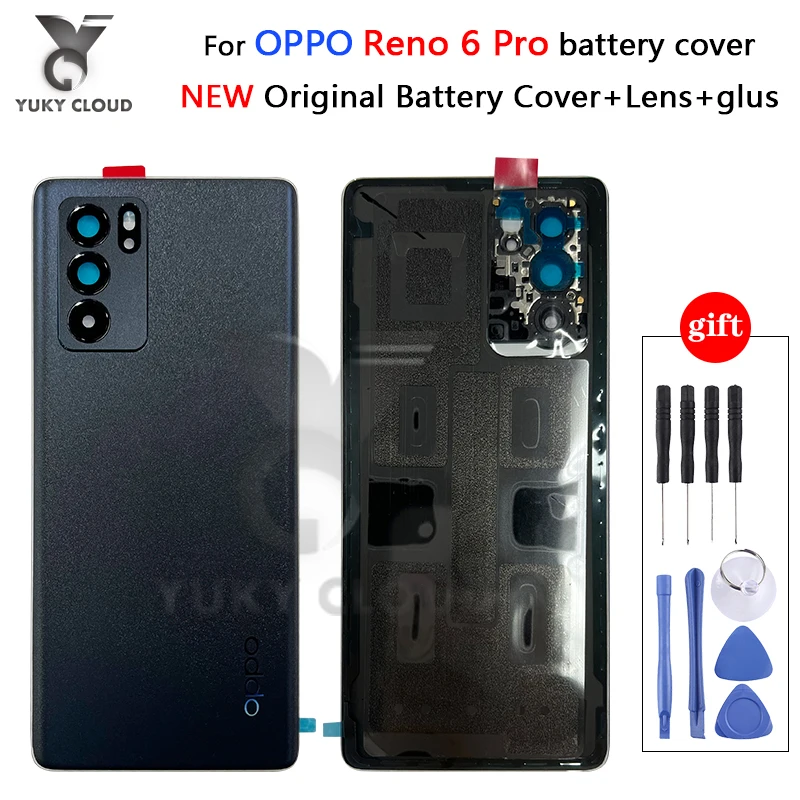 

Оригинальное стекло для OPPO Reno 6 задняя крышка батарейного отсека для OPPO Reno 6 Pro Задняя стеклянная крышка Задняя Дверь Корпус чехол панель
