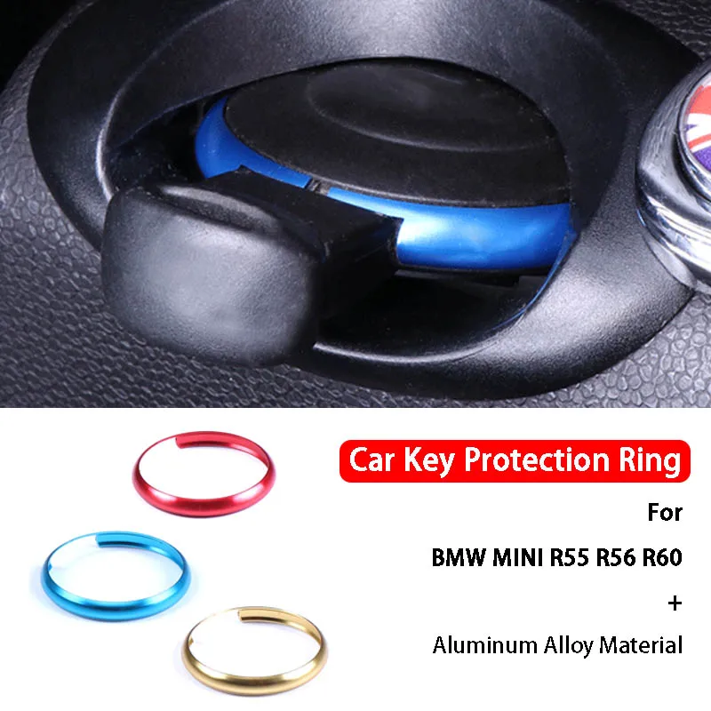 

Aluminum Alloy Car Key Cover Protection Key Ring Trim Chain Decoration For BMW MINI Clubman R55 R56 R60 Car Styling Accessories