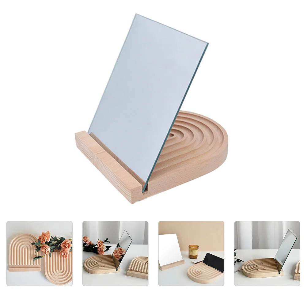 

1set Dressing Table Lipstick Tray Makeup Mirror Cosmetics Storage Rack