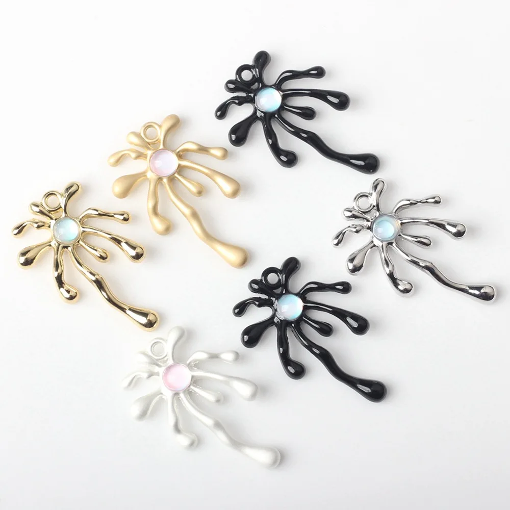 Подвеска-метеорит геометрической формы из цинкового сплава 10 шт./комплект