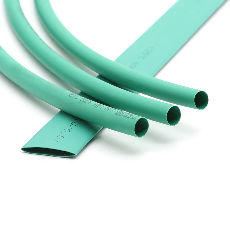 1/2/5/10 м зеленая термоусадочная трубка 2:1 диаметр 0 6 ~ 80 мм полиолефиновая кабельная