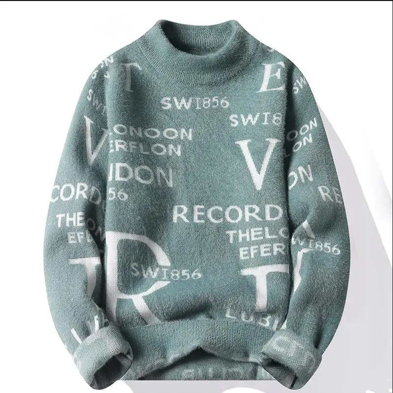 

2022 Autumn Fashion Round Neck Sweaters Men Slim Knitwear Jumper Soft Warm Pullover Male Casual Trendy Jersey Knitted Swe 7006-2