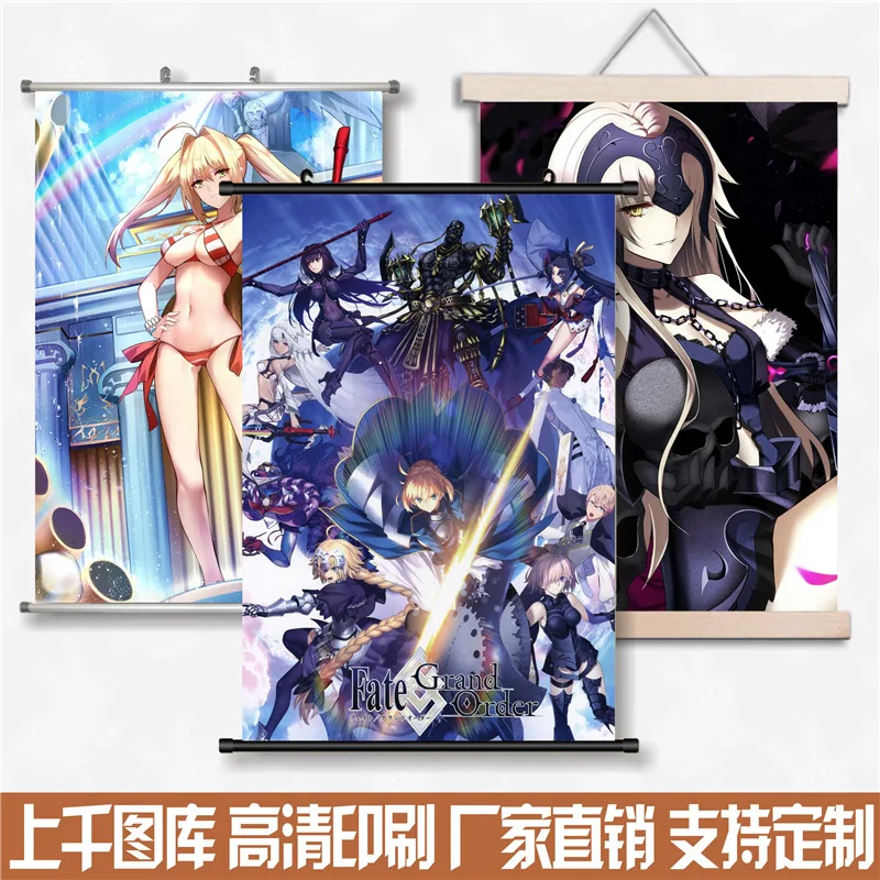 Аниме Fatego Fate Grand Order Свиток для подвешивания картина с рисунком из мультфильма Go
