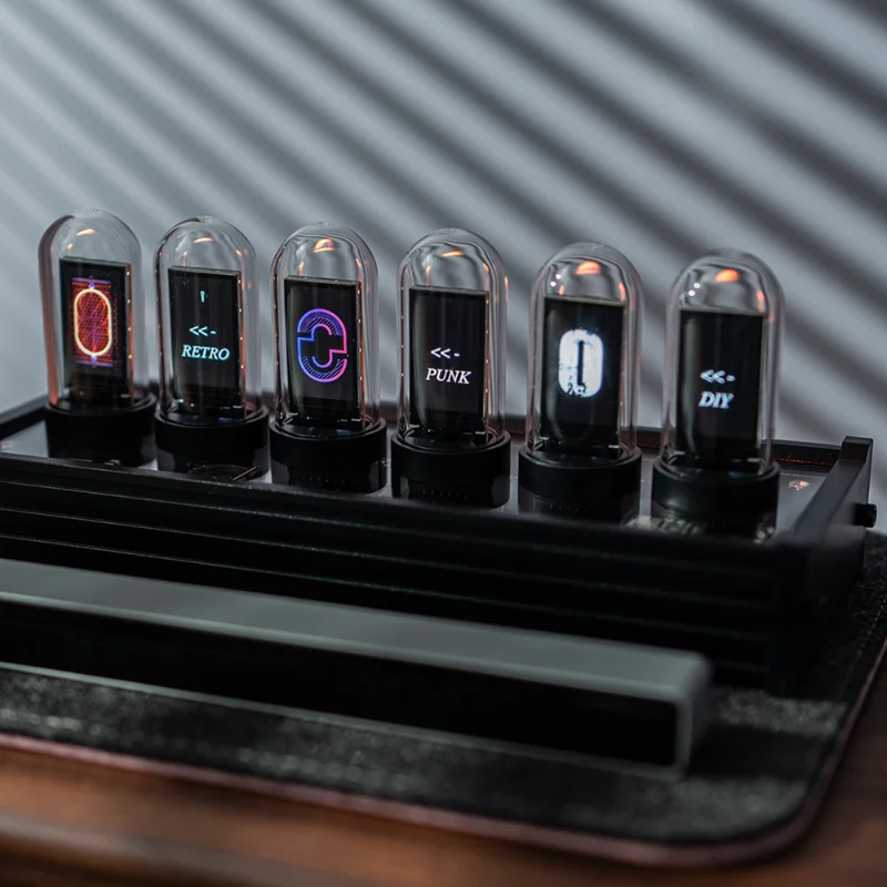 6-битные светящиеся аналоговые часы Nixie Tube настольные Креативные украшения