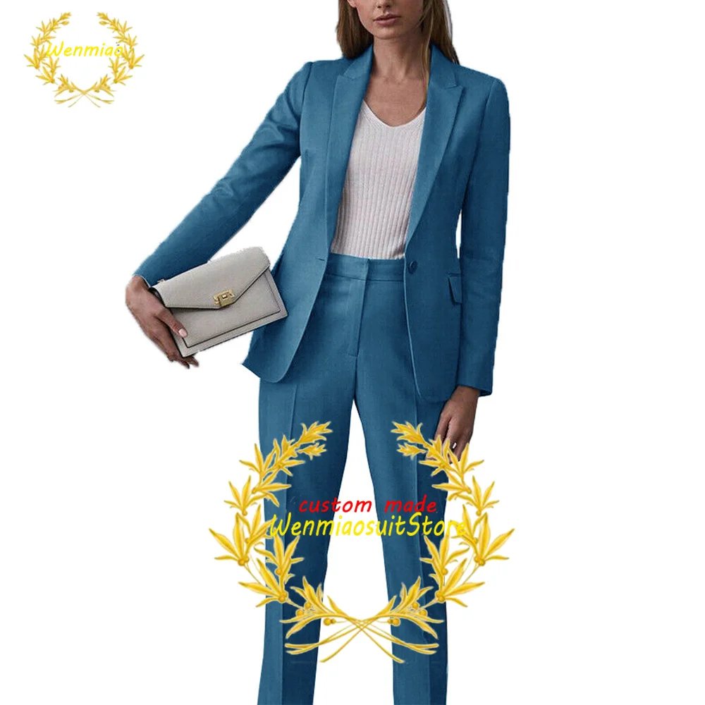 Business Women's Suit 2 Piece Workwear Office Lady Jacket Pants Slim Fit Formal Blazer Set Wedding Tuxedo