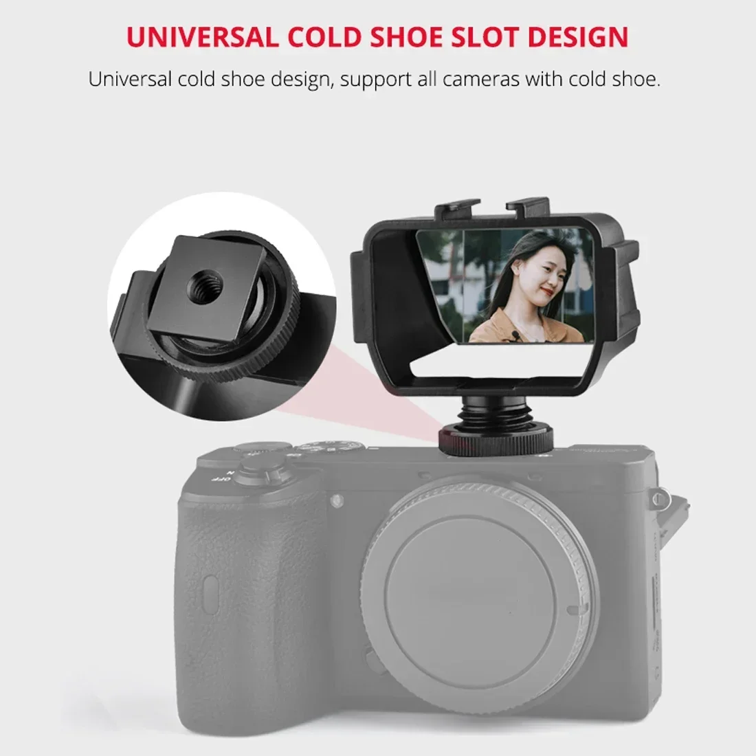 SZPowerwin Camera Volg Selfie Flip Screen с адаптером для крепления на холодный башмак комплекта