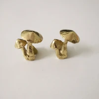 solid brass handle gold mushroom furniture handles drawer copper knobs cabinet kitchen cupboard pulls