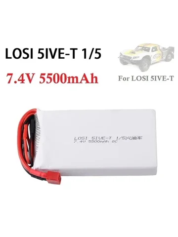 7,4 V 5500mAh 8C 2S перезаряжаемая литий-полимерная батарея для LOSI 5IVE-T 1/5 RC Автомобиль Дистанционное управление автомобиль грузовик