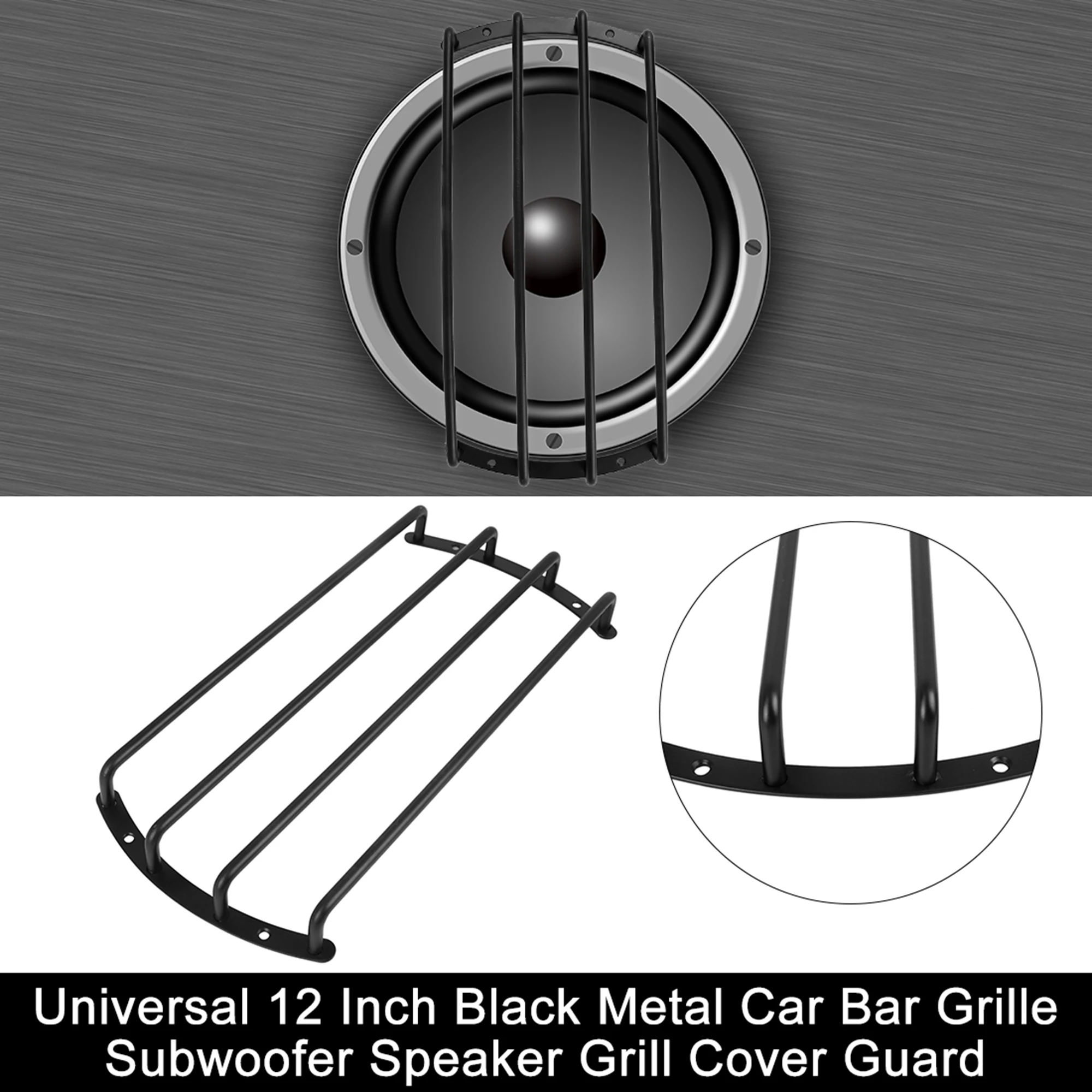 

Uxcell универсальная 12-дюймовая черная металлическая решетка для автомобиля, сабвуфер, динамик, решетка для гриля