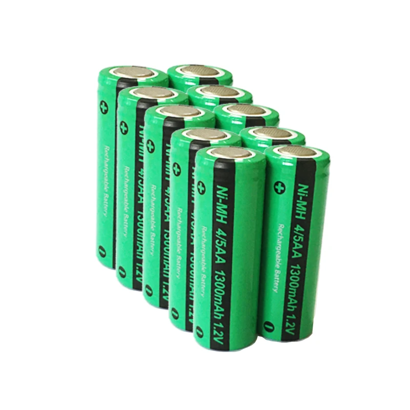 

10pcs/lot PKCELL New 1.2V 4/5AA 1300mAh Ni-Mh 4/5 AA NiMh Rechargeable Battery Flat Top Industrial Batteries