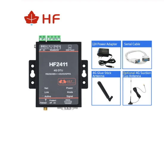 HF2411 4G DTU LTE модуль двунаправленная Прозрачная передача 485/232 оборудование для