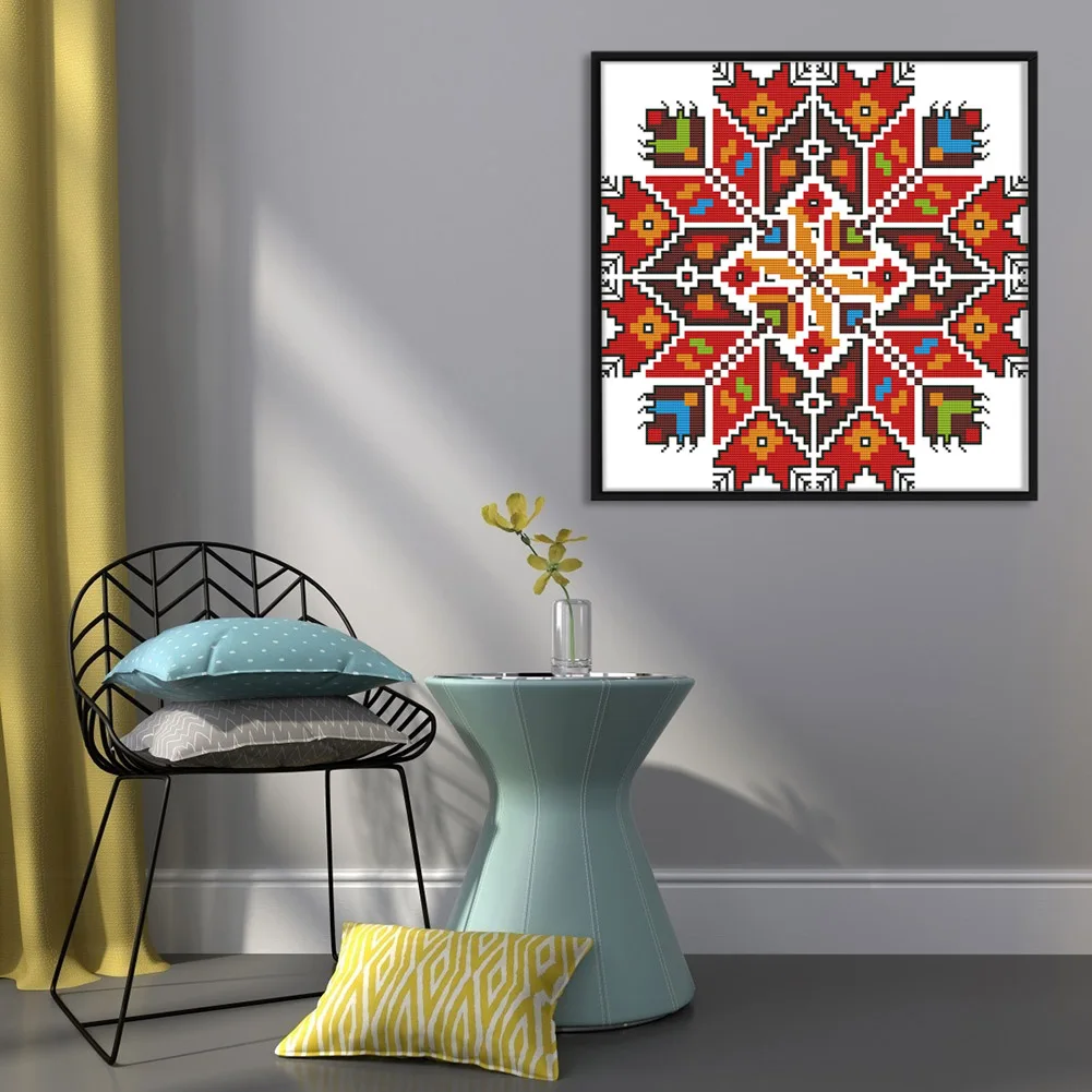 

Modern Cross Stitch Kits 11CT Stamped DIY Scenery Printed Cotton Embroidery Needlework Sets Wall Hanging Ornaments Craft