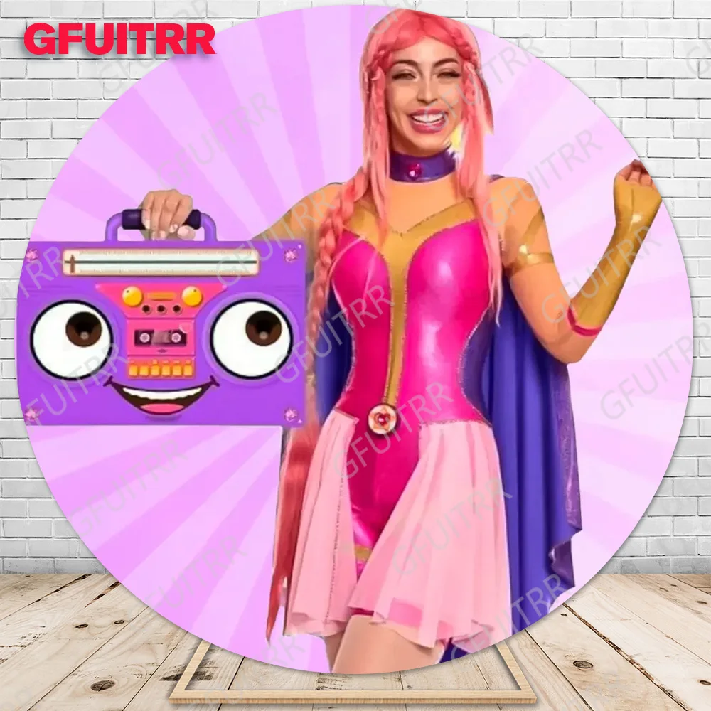 Lulii Pampin Backdrop Round Cover Kid Girl Birthday Photo Party Decoration Photography Background Baby Shower Booth Prop