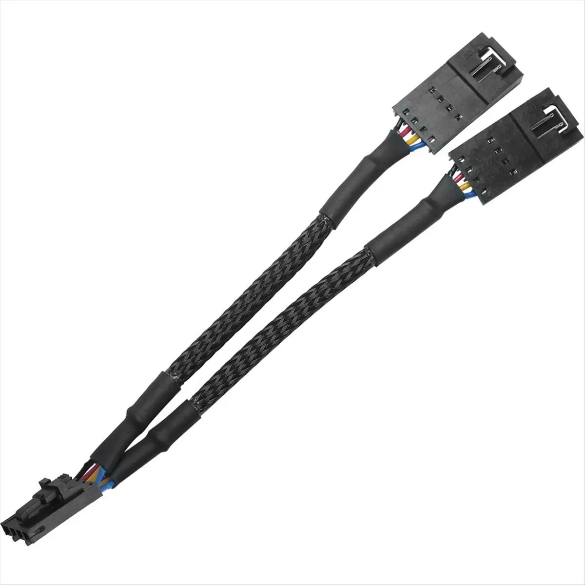 Кабель-удлинитель ABIU RGB с разветвителем 1-в-2, 4-контактный штекер на два гнезда, для адаптера-разветвителя вентиляторов (art.: 3920dc6f0a087) - 3920dc6f0a087