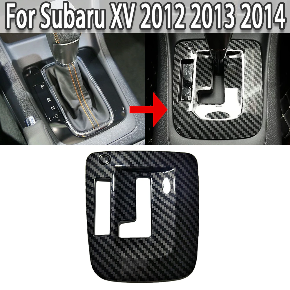 

New ABS Interior Car Gear Shift Knob Panel Cover Sticker Trim Moldings For Subaru XV 2012 2013 2014 Auto Parts