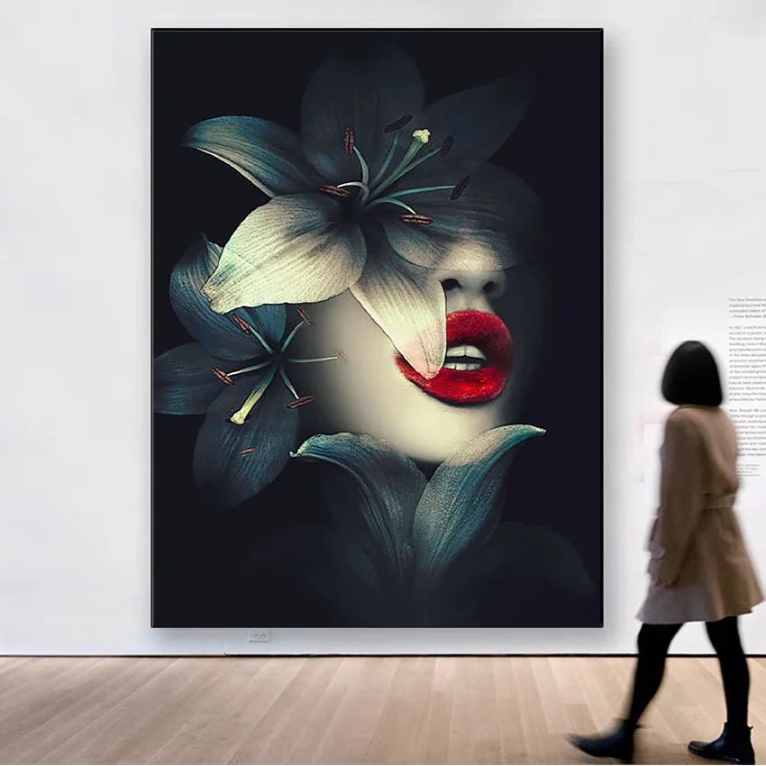 Набор для алмазной живописи сделай сам картина с пикантными красными губами