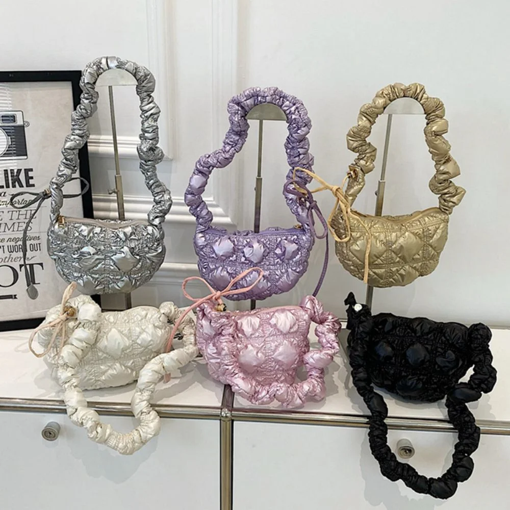 

Cloud Pleated Bag Small Bag 2023 New Korean Fashiion Niche Premium Sense Mini Dump Women Cycling Running Girls Crossbody Bag