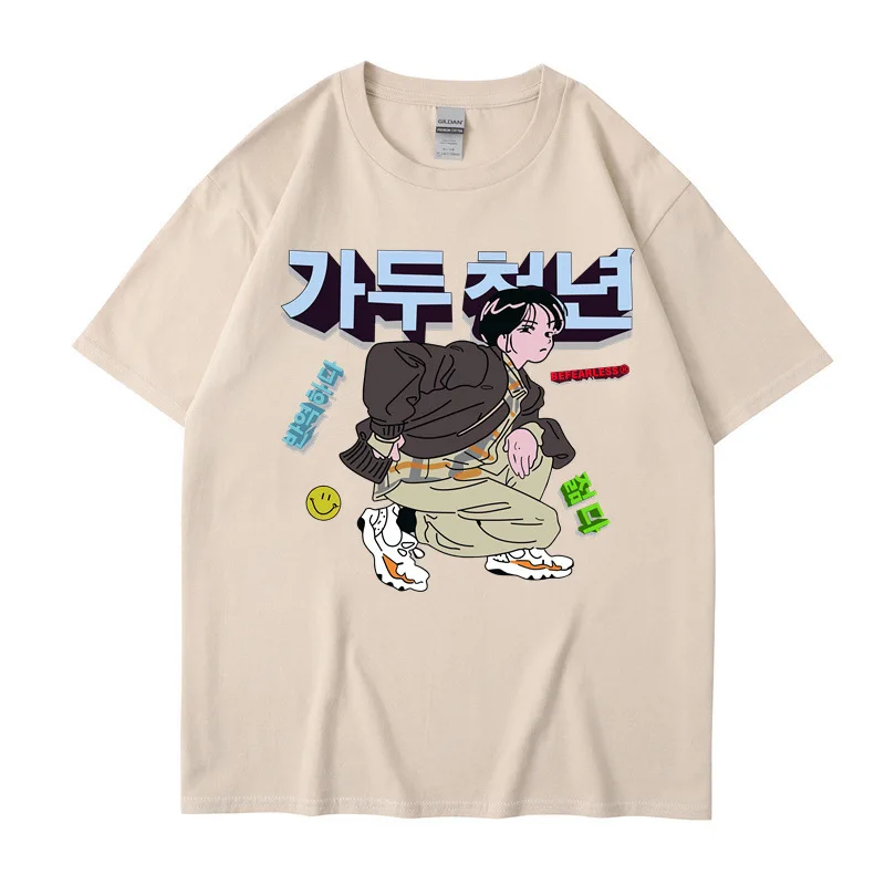 Новая японская футболка с короткими рукавами в стиле ретро женская летняя