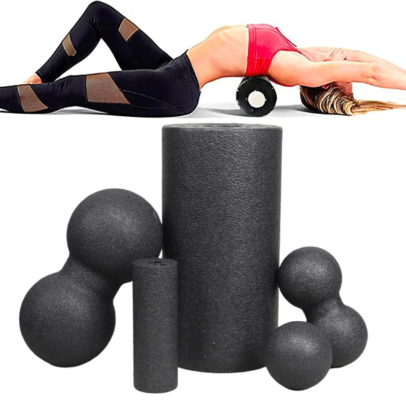 

Yoga Massage Roller&Fitness Ball Foam Roller Set for Back Pain Self-Myofascial Treatment Pilates Muscle Release Exercises