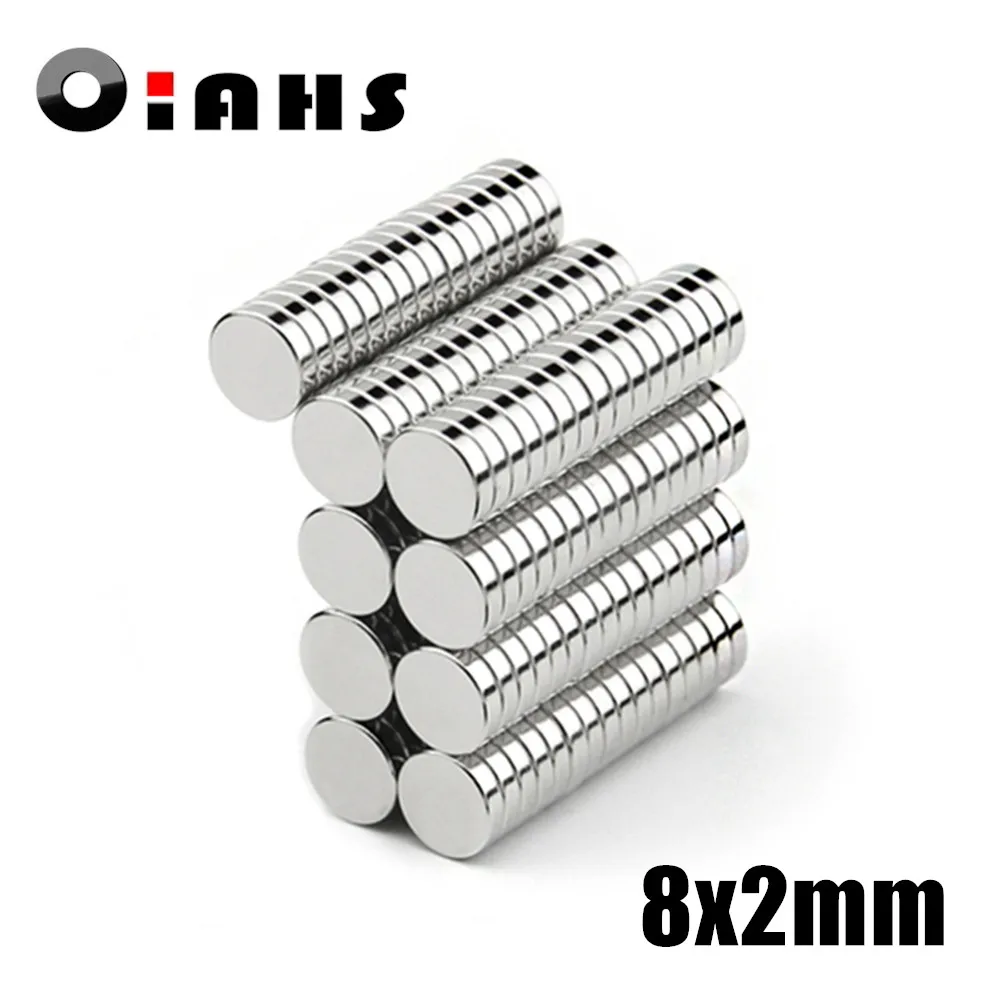 

50pcs 8x2mm magnets Super Powerful Strong Rare Earth Neodymium Magnet N35 8*2mm Magnets