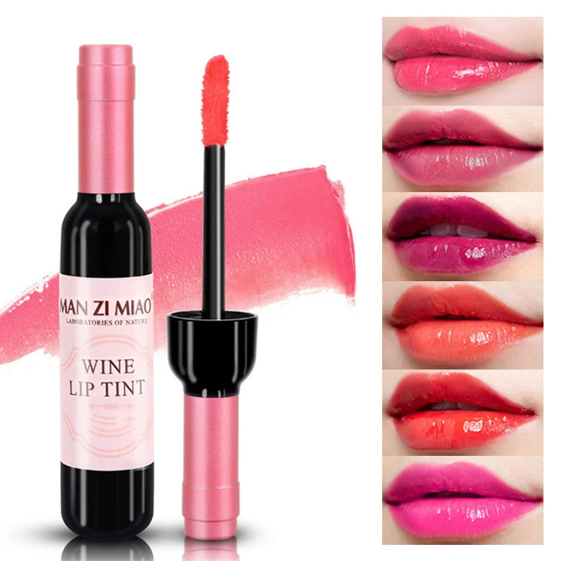 Wine Red Korean Style Lip Tint Baby Pink Lip For Women Makeup Liquid Lipstick Moisturize Lip gloss red lip Cosmetic