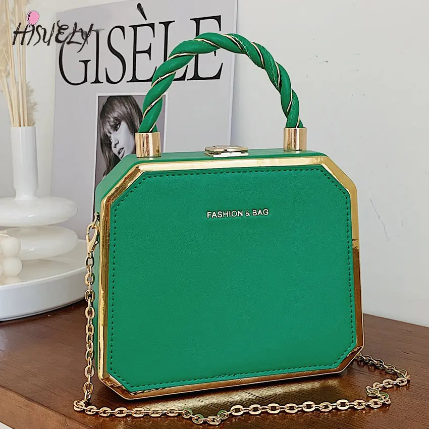 

2023 Luxury Designer Metal Square Bag Ladies Small Cell Phone Chain Shoulder Crossbody bag Print Classical Solid Box Evening bag